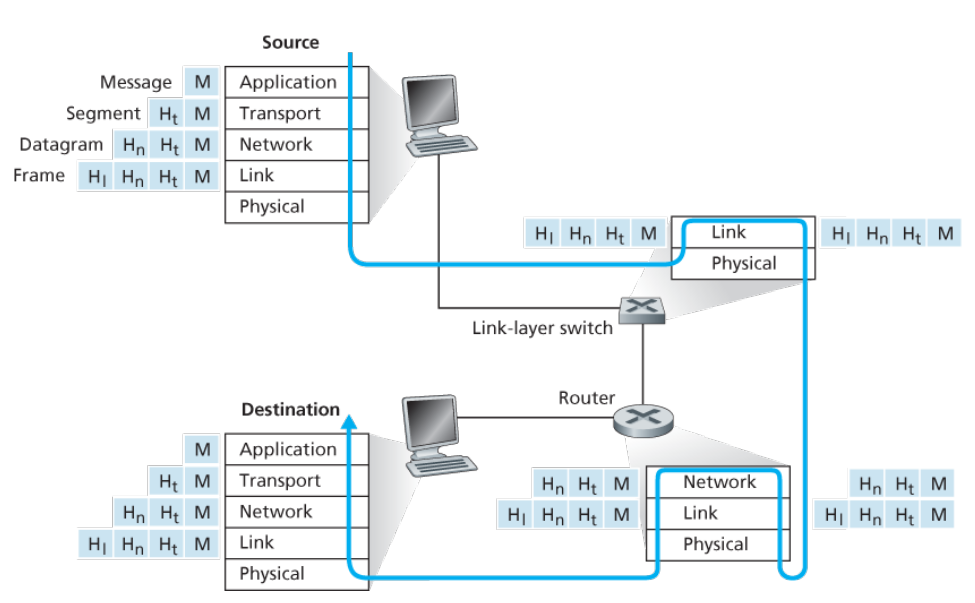 主机、路由器和链路层交换机